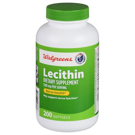 Walgreens Lecithin 1200 mg Softgels (200 days) | Walgreens