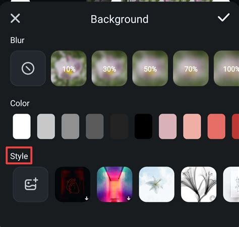 Add Background - Filmora for Mobile Guide