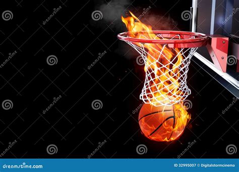 Basketball Net On Fire