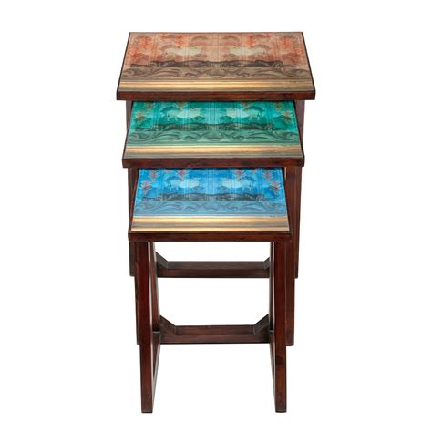 Pichwai Nesting Tables Set of 3 | Shop Now – Artychoke