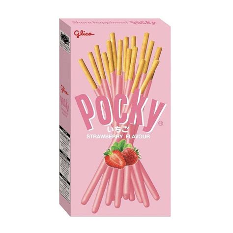 Glico Pocky Strawberry Flavour Sticks 47gm – glamshow
