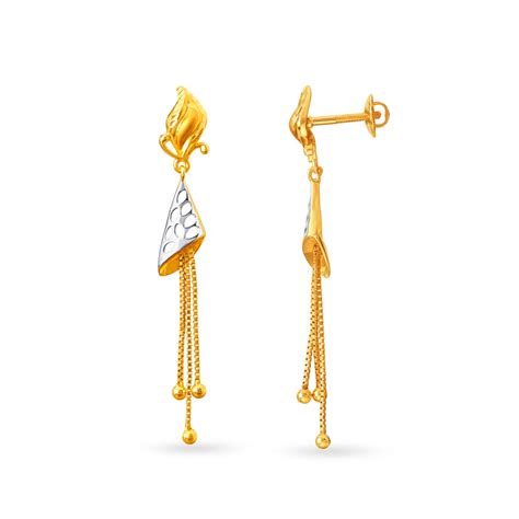 Glossy Gold Drop Earrings