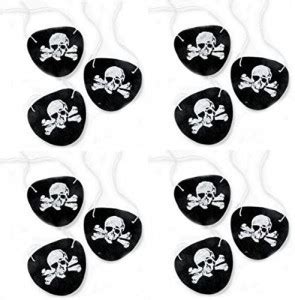 Super Z Outlet Black Felt Pirate Captain Eye Patches Skull Crossbones ...