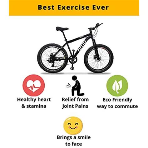 omo Bikes Viator Semi Fat Bike for Men Women Geared 7 Speed 26t 3inch ...