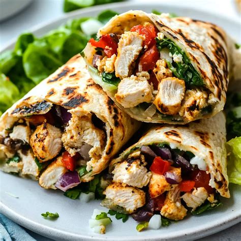 Easy Mediterranean Chicken Wraps with Hummus and Tzatziki - Quickie Recipe