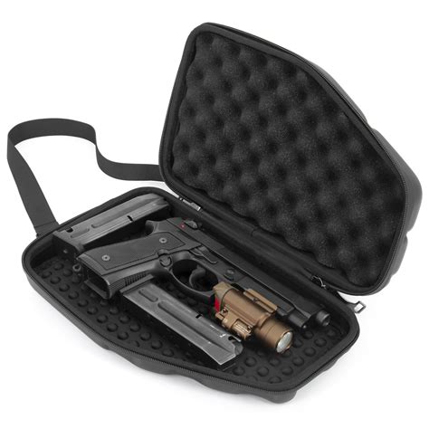 CASEMATIX Locking Pistol Case Fits Small to Large 9mm Pistols with Room ...