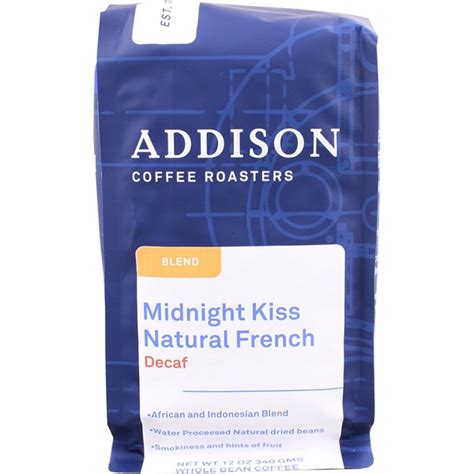 Addison Coffee Roasters Natural Decaf Midnight Kiss Coffee (12 oz ...
