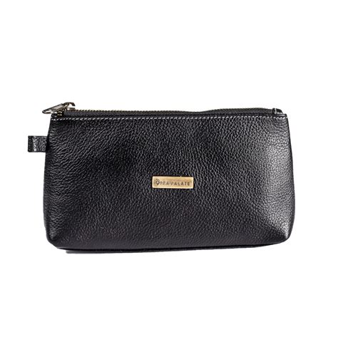 TRAVALATE Solid 3 Cms Cosmetic Pouch (M_TR2151_Black) : Amazon.in: Bags ...