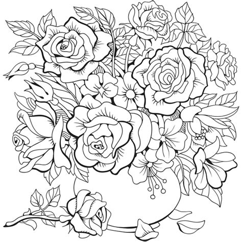 Printable Coloring Pages For Adults Flowers