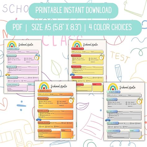 Image result for Back to School Note