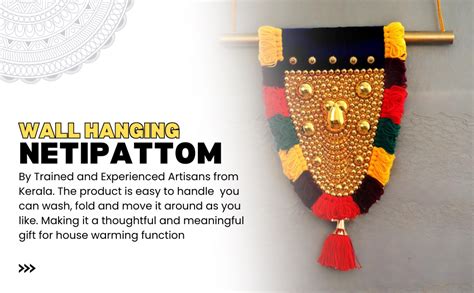 Buy PIX N DOTS 3 Feet Nettipattam (Caparison), 100% Hand Crafted ...