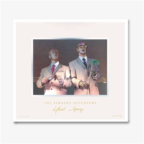 Gilbert & George The Singing Sculpture Print Relief Print For Sale