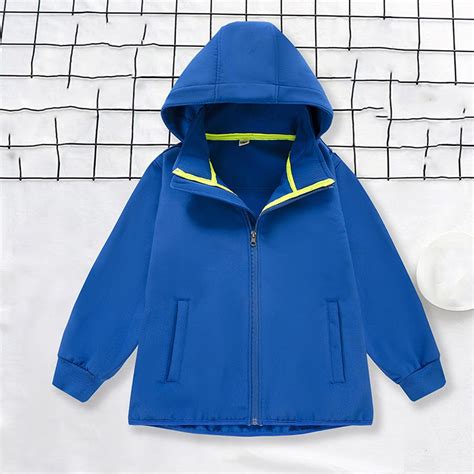 ATOGUTA Boy Windbreaker Jacket Lightweight Waterproof Hooded Raincoats ...