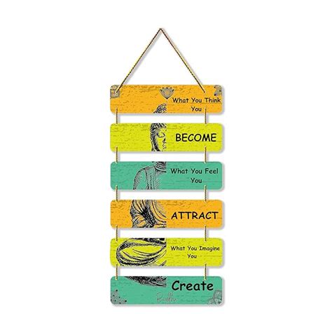 JUST NOW Motivational Wall Art Print Decor Buddha Wall Hanging for Home ...