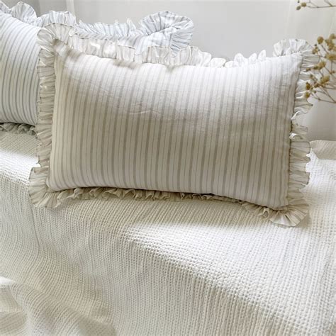 Cabana Ecru Duvet Cover - 100% Linen, Premium Shabby Chic Coastal ...