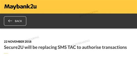 注意了！Maybank 12月1日起将逐步取消SMS TAC 转账验证！ - LEESHARING
