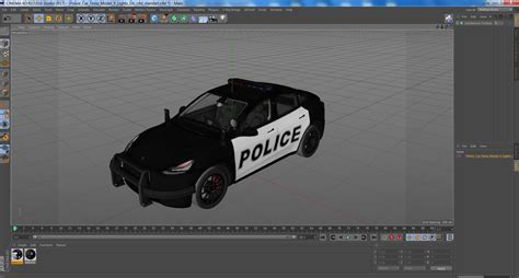 Police Car Tesla Model Y Lights On 3D model | 3D Molier International