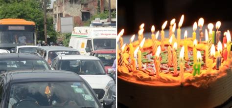 Agra: Man Halts Traffic To Celebrate Birthday On Street