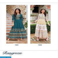 LADIES FLAVOUR RANGREZA LONG GOWN STYLE KURTIS LATEST COLLECTION ONLINE ...