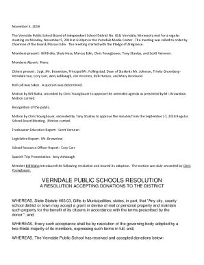 Fillable Online Members Absent: None Fax Email Print - pdfFiller