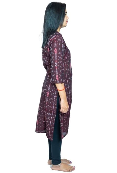 Buy Women's Sambalpuri Certified Handloom Pure Cotton Straight Kurti ...