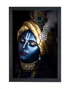 Wall Photo Frame Lord Krishna Printed Wall Hanging. size 14 * 20 inch ...