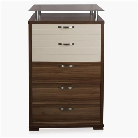 Buy Akron-Crystal Textured Chest of Drawers from Home Centre at just ...