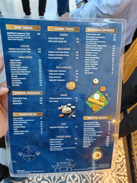Menu at Haldiram's, Yavatmal