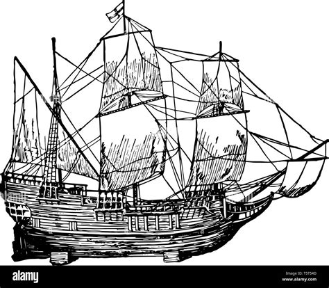 Mayflower Ship Drawing Designing The Mayflower Postage Stamp