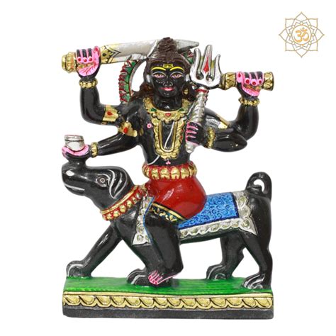 Black Kal Bhairav Murti in 12inches for Homes and Temples – BMBIDOLS