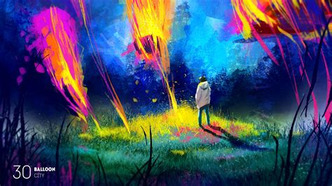 Download wallpaper 1920x1080 silhouette, alone, field, fantasy, art ...
