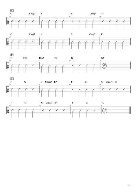 Imagine／John Lennon【無料ギターコード譜（free guitar chords】簡単コードVer. | Easy ...