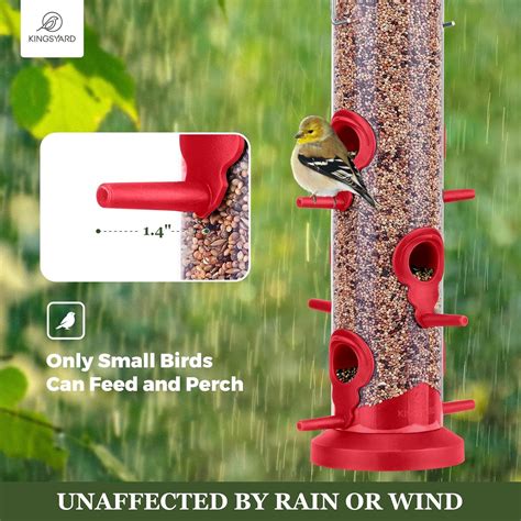 Buy Kingsyard 2 Pack Tube Bird Feeders for Outdoors Hanging, Premium ...