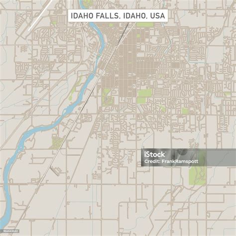 Idaho Falls Idaho Us City Street Map Stock Illustration - Download ...