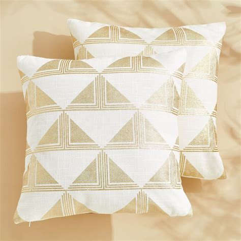 Buy Celestial Set of 2 Foil Print Cushion Covers - 40x40cm from Home ...