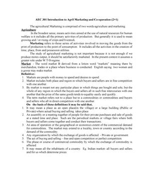 STAC101 - AGRICULTURE STATISTICS - LECTURE NOTES Course No: STCA ...