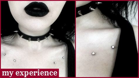 All About My Collarbone Piercings ♡ - YouTube