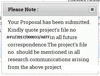 PI Guidelines - Proposal Submission For AYU