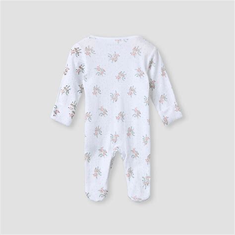 Buy Juniors Floral Print Sleepsuit with Long Sleeves and Button Closure ...