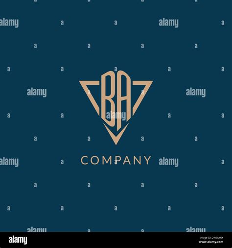 BA logo initials triangle shape style, creative logo design vector ...