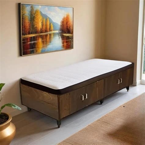 CASPIAN Engineered Wood Single Bed with Legs