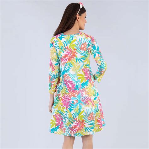 Tropical Addiction Flare Dress For Mom And Daughter