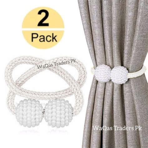 Curtain Straps 2 Pack Beige Tiebacks, Magnetic Holdbacks Drapes Tie ...