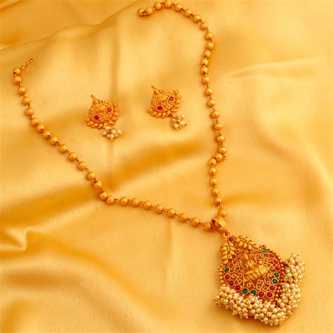 Sukkhi Classic Elephant Inspired Laxmi Gold Plated Necklace Set for wo