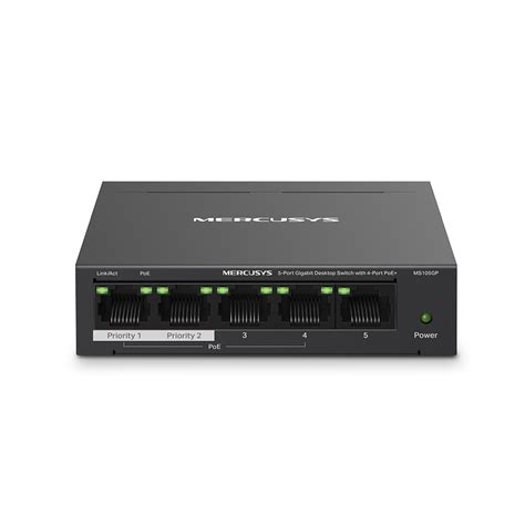 MS105GP | 5-Port Gigabit Desktop Switch with 4-Port PoE+ - Welcome to ...