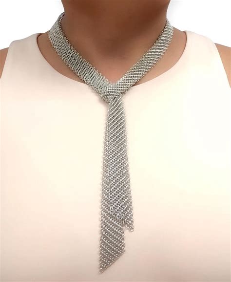Tiffany and Co Elsa Peretti Sterling Silver Tie Mesh Scarf For Sale at ...