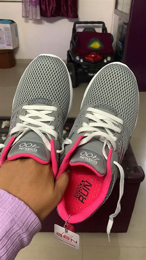 Buy Skechers Womens GO Run 400 Navy/White Running Shoes -3 UK (6 US ...