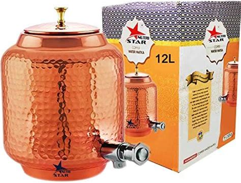 NUTRI STAR Nutristar Tank | Pure Copper Hammered Water Matka Tank ...