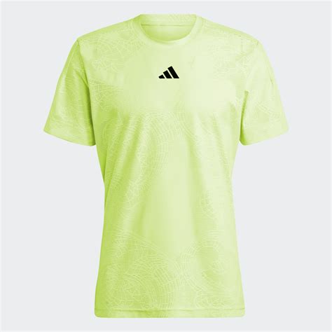 Clothing - AEROREADY FreeLift Pro Tennis Tee - Green | adidas Qatar