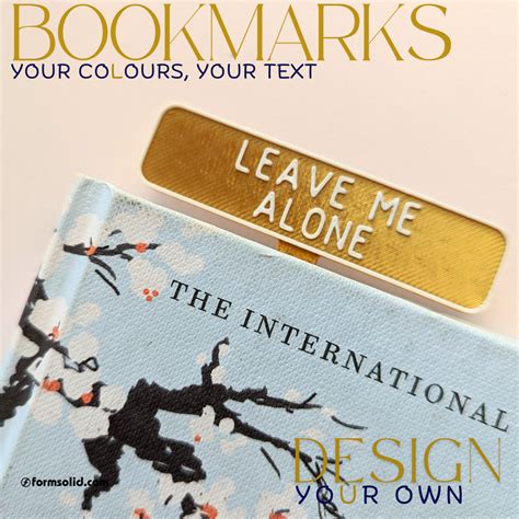 custom bookmarks in your colours and text – FormSolid